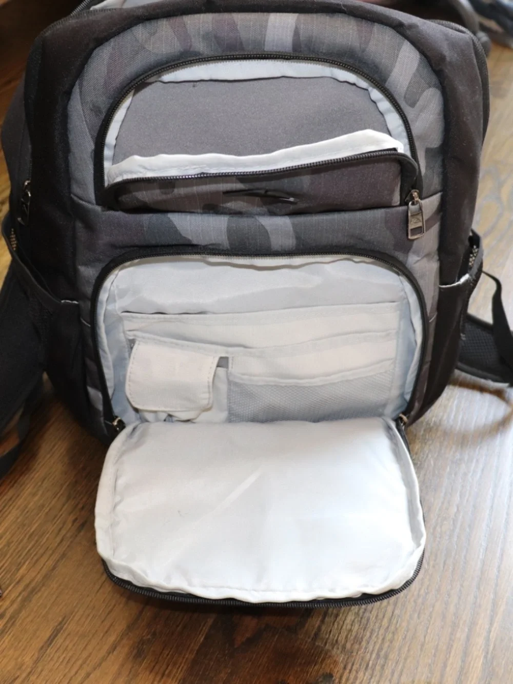 Quicksilver Camouflage School Backpack Streetwear Outdoor Bookbag Gorpcore